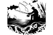 Fishing Vector Scene Bundle, a Graphic by jahid234 (Thumbnail 6 of 9)