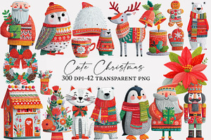Cute Christmas Clipart, an Illustration by Designworld