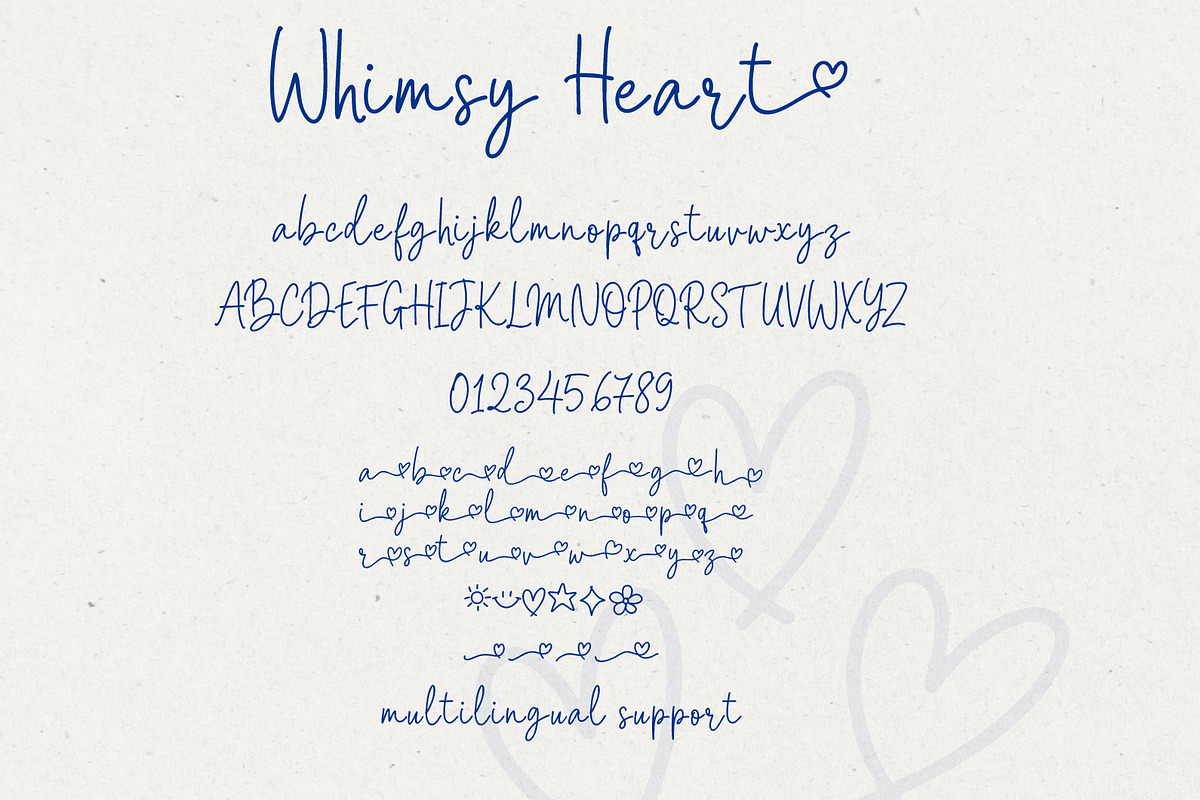 Whimsy Heart, a Handwritten Font by Prestige Artsy Studio (Photo 7 of 7)