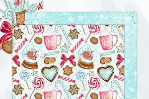 Christmas Gingerbread Digital Paper