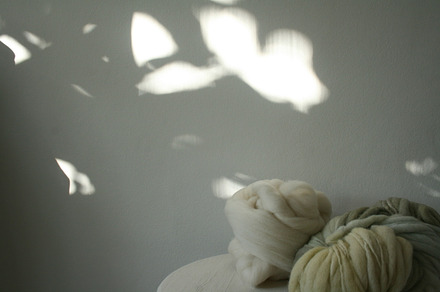natural wool with shadows
