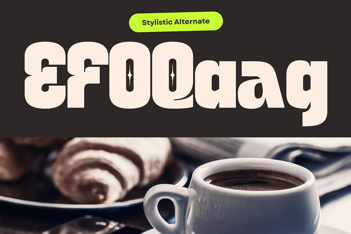 Quinia Retro - Boldextrude Food Font, a Sans Serif Font by Nirmana Visual (Photo 14 of 15)