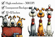 Quirky Christmas Dog Gang Clipart, an Illustration by Libby Wishes (Thumbnail 6 of 7)