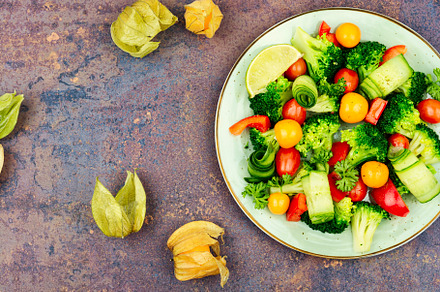 Spring vegetable salad decorated wit, a Food & Drink Photo by MLunov MLunov