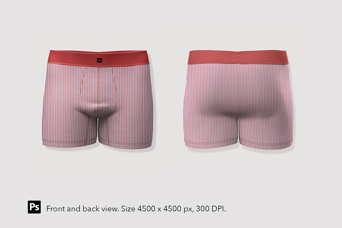 Men's Boxer Briefs Mockup, a Bottom Mockup by Irena Matiash shop (Photo 4 of 5)