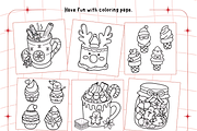 Christmas Dessert BoldEasy Coloring, a Seasonal Illustration by Design Station (Thumbnail 2 of 3)