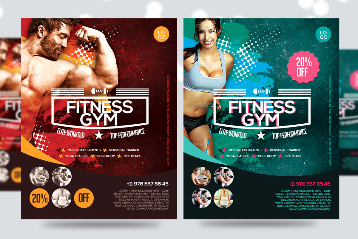 Fitness Flyer / Gym Flyer V7, a Flyer Template by Satgur Graphic Design (Photo 1 of 3)