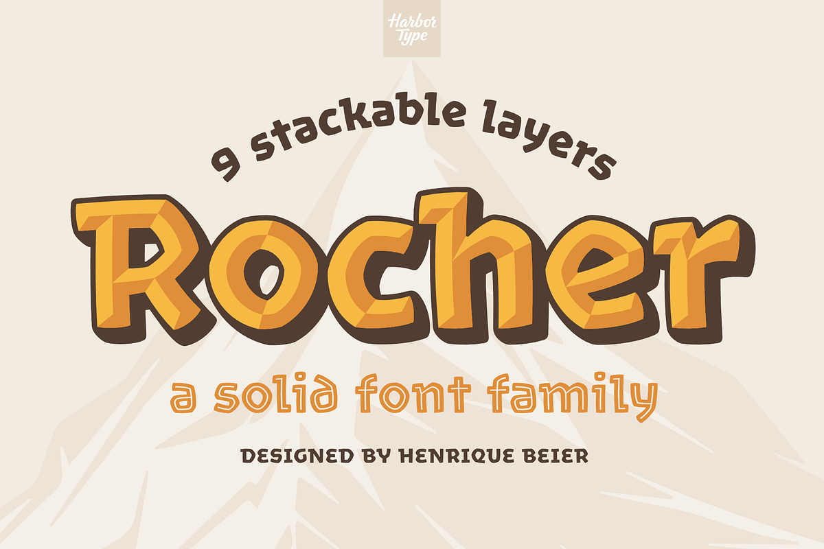 Rocher : layered font family