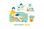 Online education - illustrations, an Education Illustration by LaVika (Thumbnail 6 of 11)