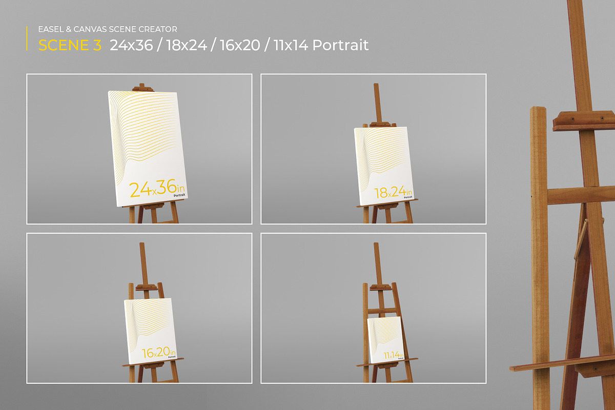 Easel & Canvas Scene Creator, a Product Mockup by KIPET (Photo 16 of 18)