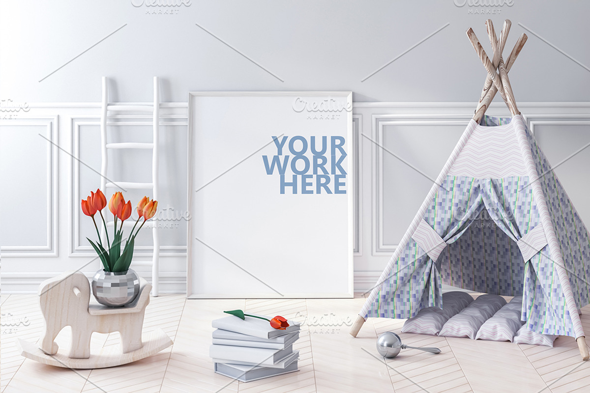10 PSD frames mockup with flowers, a Books & Magazine Mockup by Radmila (Photo 2 of 8)