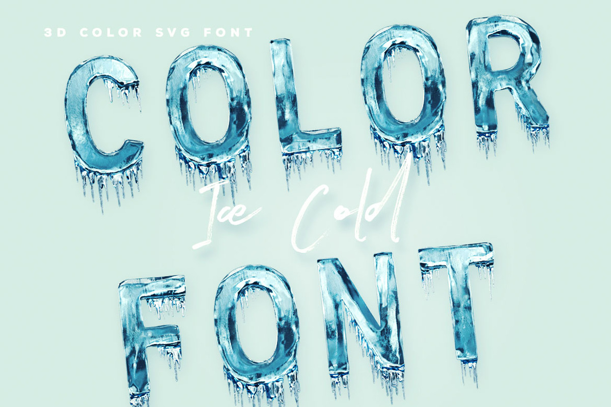 Ice Cold - Color SVG Font, a Font by Deeezy (Photo 4 of 6)