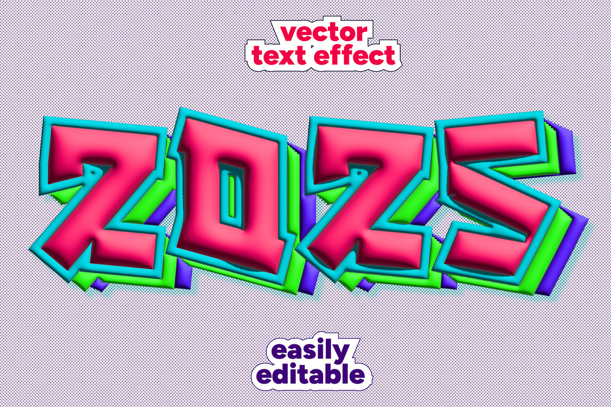 2025 Text Effect Design, a Layer Style Add-On by CreativeShaper (Photo 1 of 2)