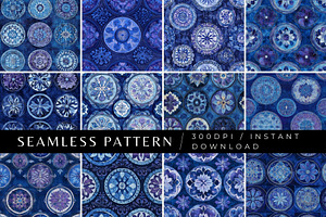 12 Arcane Medallion Seamless Pattern, a Pattern Graphic by Inknfolly