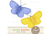 Butterflies Digital Papers & Clipart, a Pattern Graphic by JennyL Designs (Thumbnail 3 of 9)