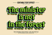 The minister 3D editable text effect, a Layer Style Add-On by nicemorning (Thumbnail 1 of 3)
