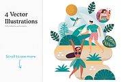Tropical illustration & Graphics, a Card Template by Craftrick (Thumbnail 2 of 8)