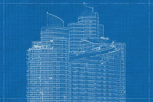 Architecture Blueprint Photo Effect