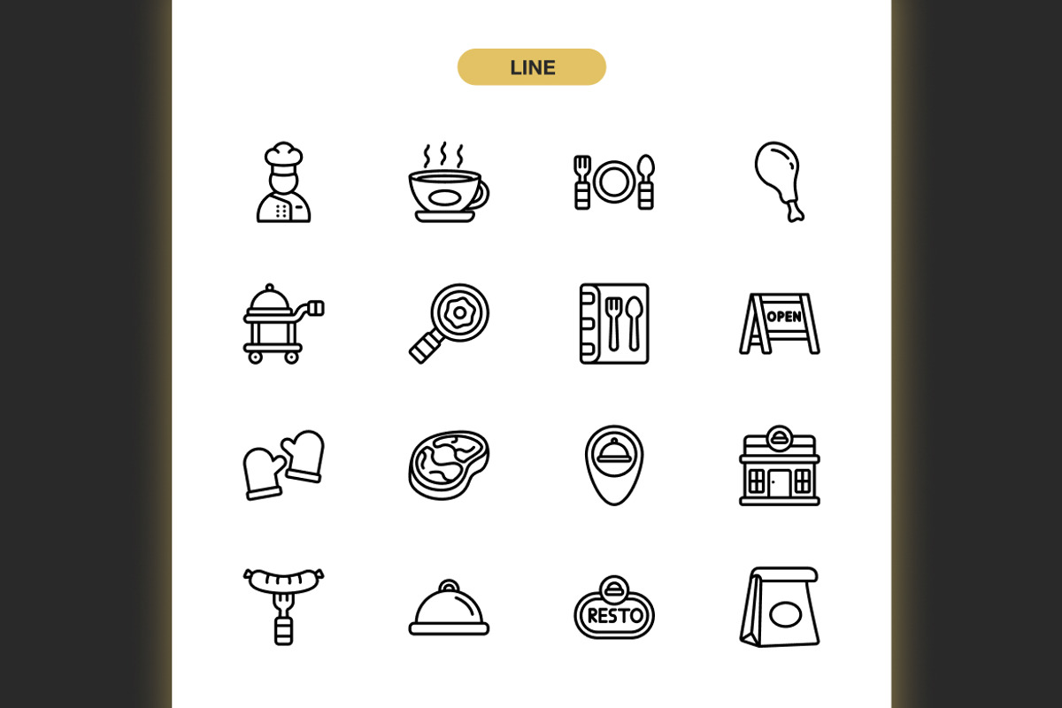 Restaurant Icons, an Icon by Spacepixel Creative (Photo 2 of 3)