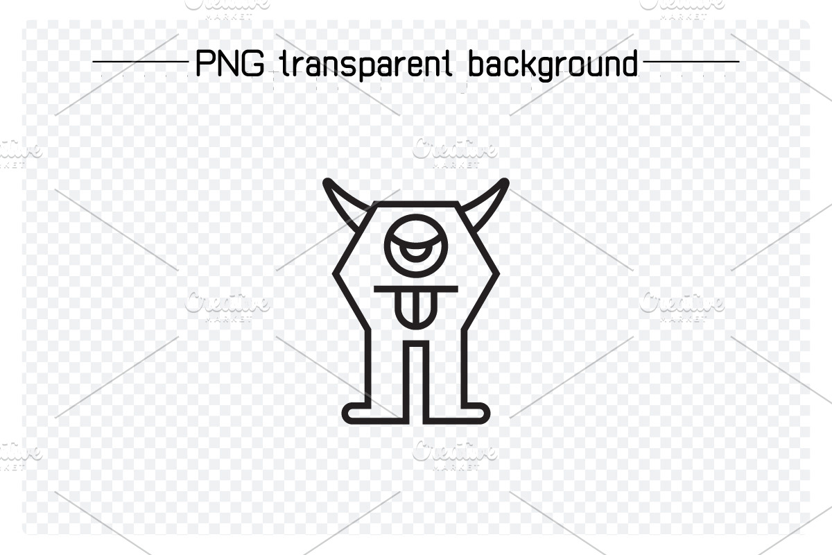 100 Cute Monster Character Icons Set, an Outline Icon by Designfour (Photo 6 of 7)