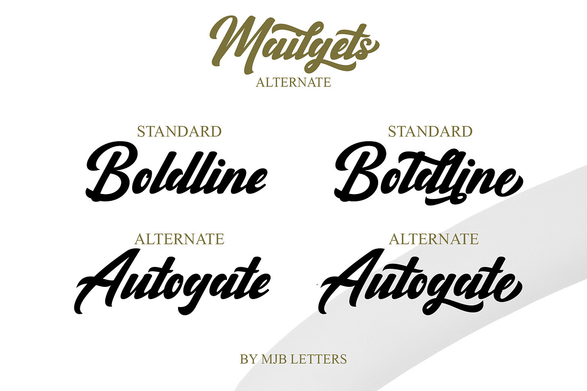 Mailgets // Bold Script Font, a Script Font by MJB Letters (Photo 5 of 9)