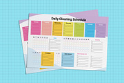Daily Home Cleaning Schedule, a Stationery Template by Graphic Template (Thumbnail 2 of 2)