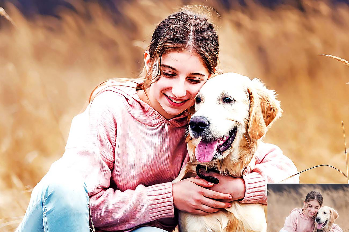Photo to Art Oil Paint, Cartoon, an Action Add-On by Studio Retouch (Photo 7 of 10)