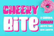 Cheeky Bite Chunky Layered Font, a Font by Amber Nest Design (Thumbnail 1 of 10)