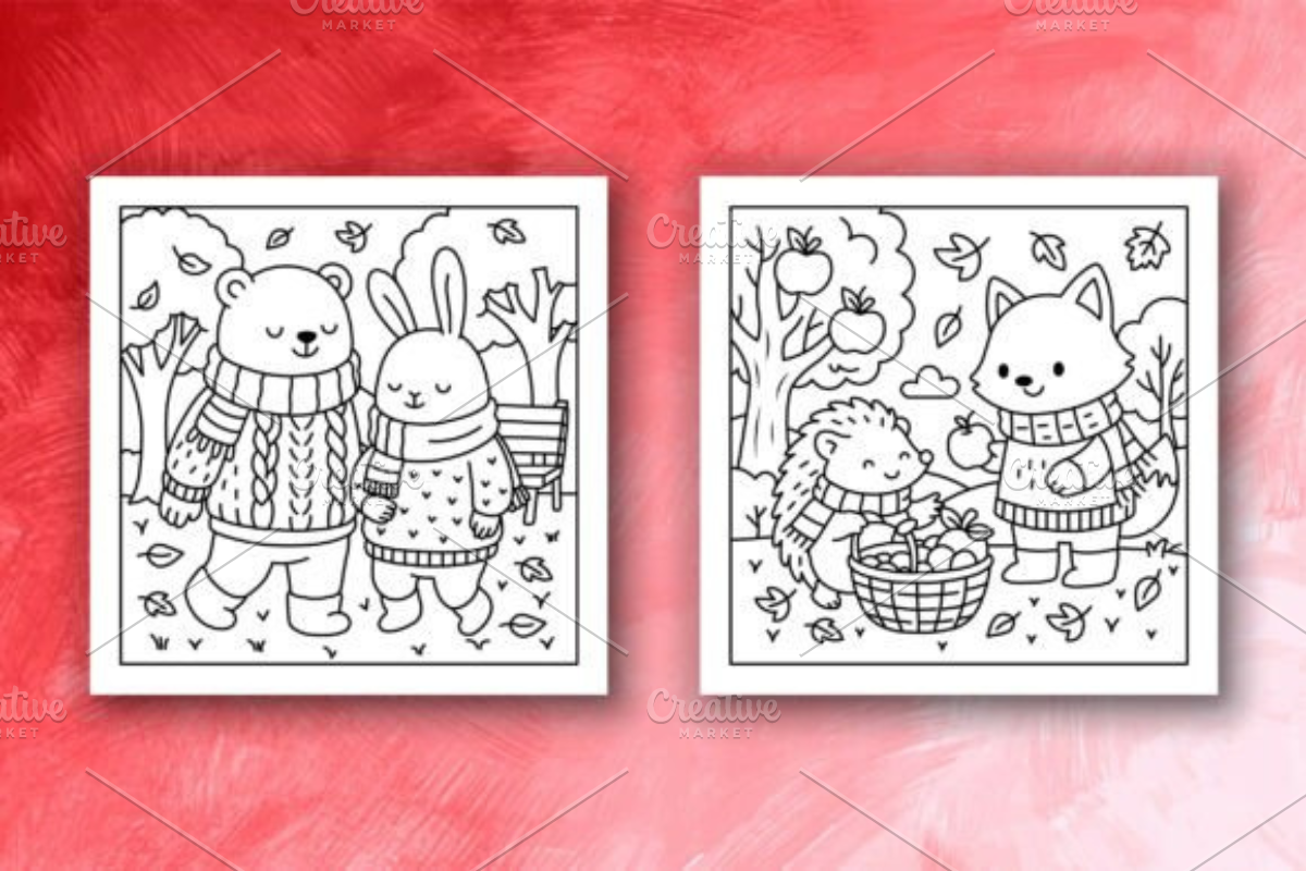 Fuzzy Hygge Cozy Coloring Pages, an Animal Illustration by Ink Gallery (Photo 3 of 4)
