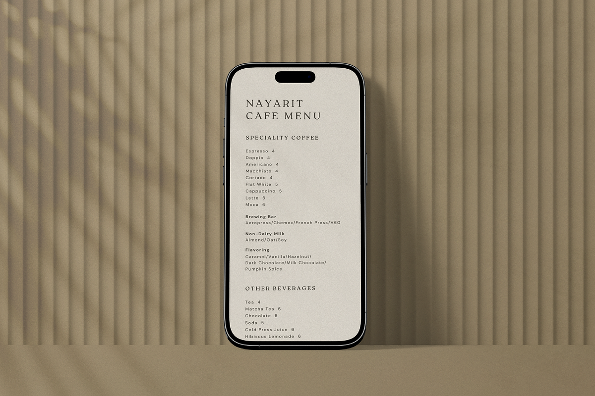 Digital Menu Template with QR Sign, a Marketing Template by Paraná Studio (Photo 2 of 5)