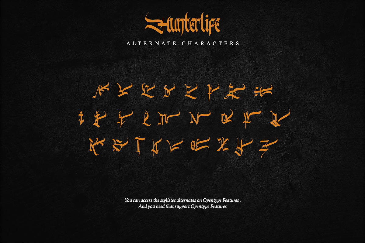 Hunterlife, a Blackletter Font by Vintage Division (Photo 10 of 10)