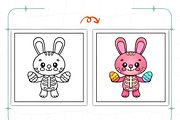Spooky Easter Coloring Pages, a Seasonal Illustration by Ink Gallery (Thumbnail 8 of 9)