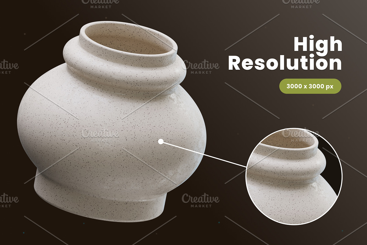 Ceramic Vases 3D Icons, an Object 3D Model by Azam Creative (Photo 3 of 5)