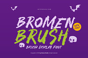 Bromen Brush - Brush Display Font, a Handwritten Font by Kincrev Studio (Thumbnail 1 of 8)