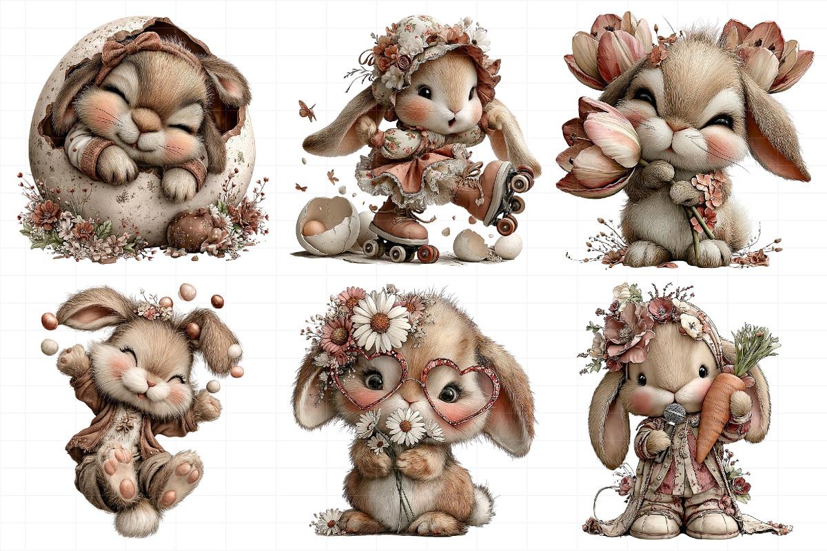 Funny Easter Bunny Clipart Png, an Illustration by Daily.Designs (Photo 7 of 8)
