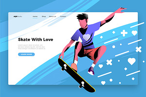 Skate Love - Banner & Landing Page