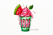 Tasty Milkshake Dessert Watercolor, a Food Illustration by New-School-Wave (Thumbnail 2 of 5)