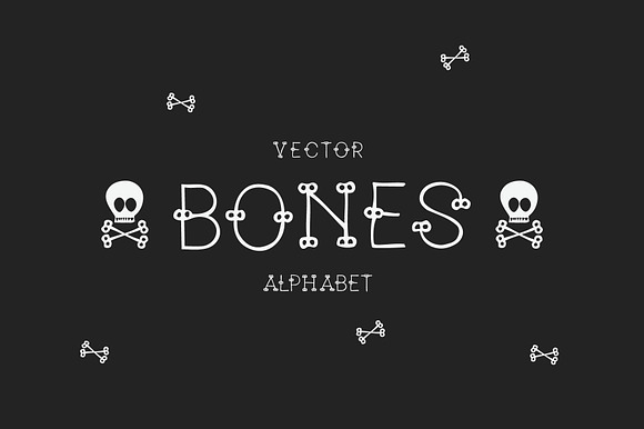 Vector Alphabet. Bones preview 8
