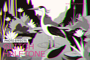 Glitch Halftone Photo Effect, a Layer Style Add-On by iDoodle Studio (Thumbnail 1 of 4)