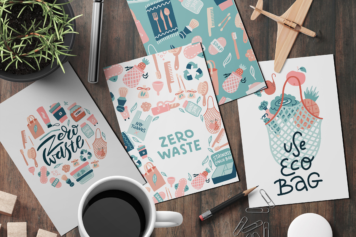 Zero Waste vector collection, an Illustration by Lana Sham (Photo 8 of 11)