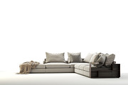 Flexform Groundpiece Sectional Sofa, a Furniture 3D Model by NOMODOL (Thumbnail 3 of 9)
