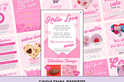 Valentines Email Templates Canva, an Email Template by The Pixel Palace (Thumbnail 2 of 9)