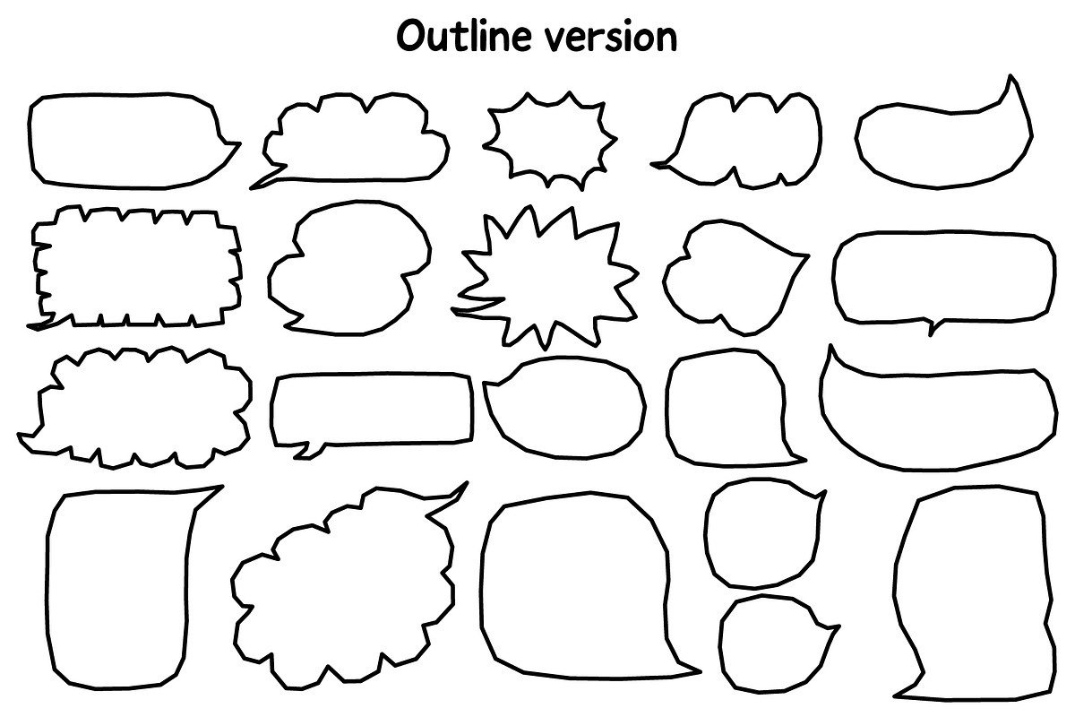 Abstract Speech Bubbles Cutout Shape, an Object Graphic by Le.nart (Photo 7 of 7)