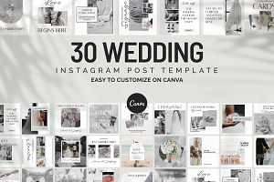 Wedding Instagram Canva Template, a Social Media Template by Snapybiz