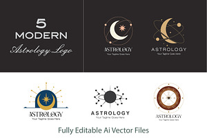 Modern Astrology Logo Collection, a Branding & Logo Template by YUDesignStore