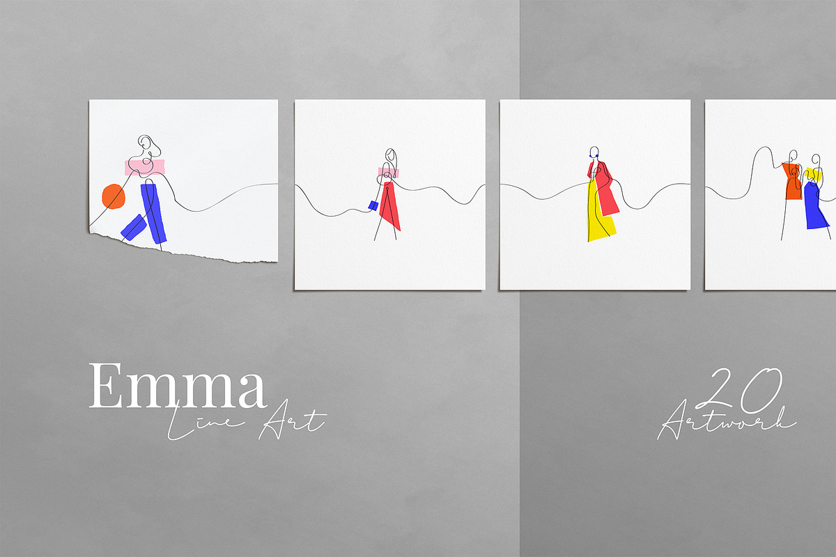 Emma - Line Art Woman & Lifestyle, a Graphic by ArtZuu (Photo 1 of 12)