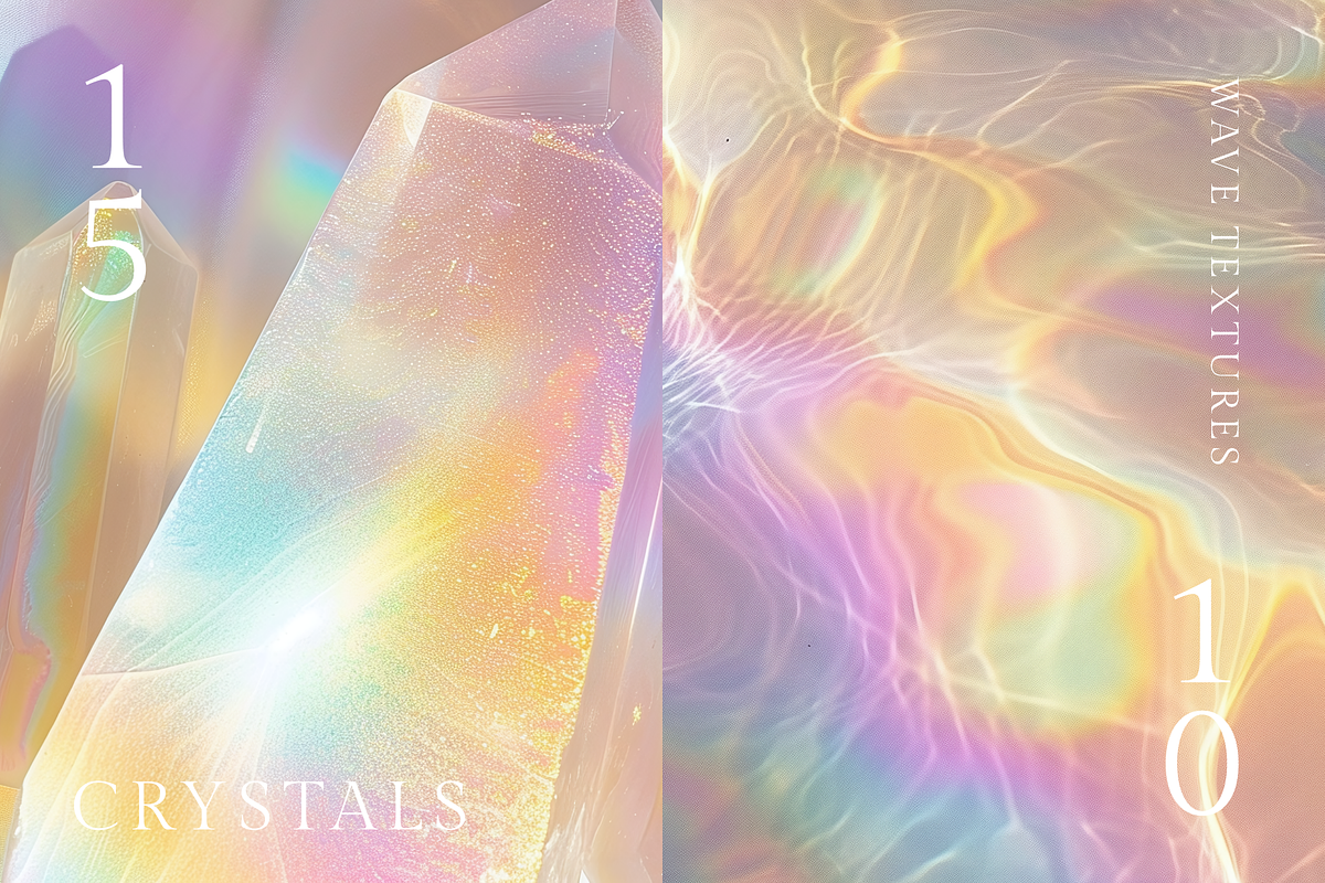 145 Holographic Backgrounds Bundle, a Texture Graphic by Trissa (Photo 4 of 9)