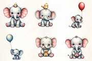 Cute Baby Elephants Clipart Elephant, an Illustration by CrexoraLab (Thumbnail 4 of 5)