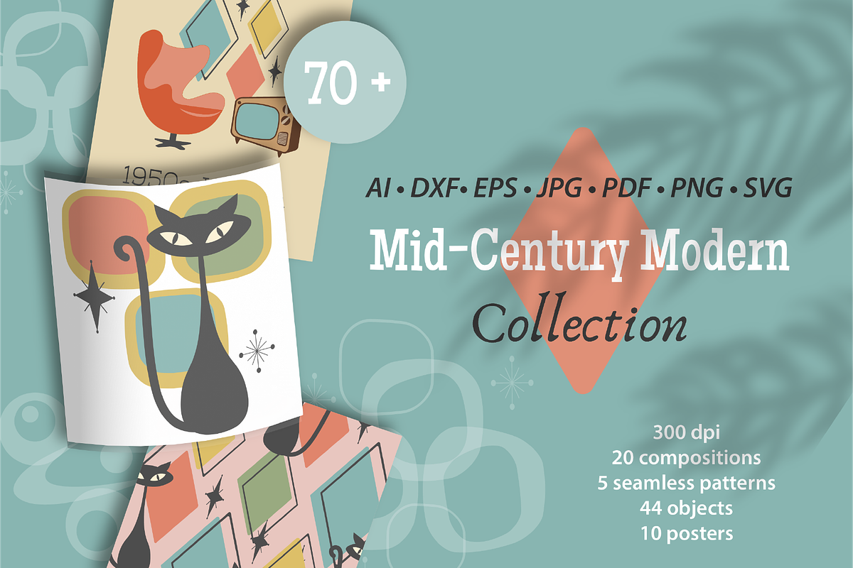 Mid Century Design Kit Bundle, a Pattern Graphic by Blynn Pippen (Photo 1 of 9)