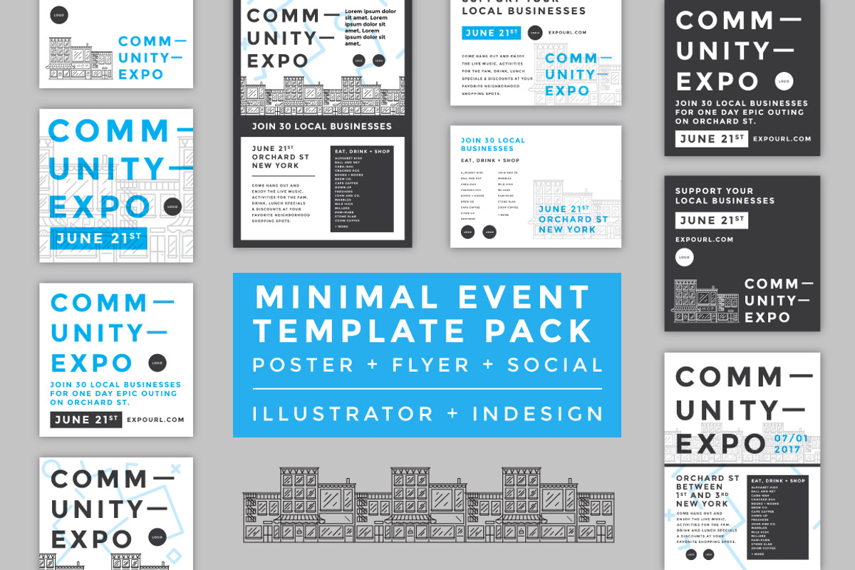 Minimal Poster/Flyer/Social Kit, a Flyer Template by Everyday Monster Creative (Photo 1 of 5)